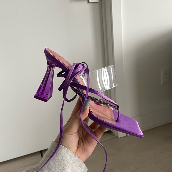 Brand new purple lace up heels - Picture 3 of 4